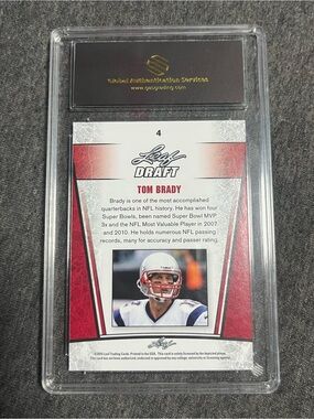 Tom Brady Gas Gem Mint 10 2016 Leaf Special Release ‘Draft Legends’ - Patriots